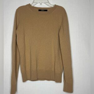 Quince Womens Tan Cashmere Sweater Size Small Tan Crewneck Quiet Luxury Neutral